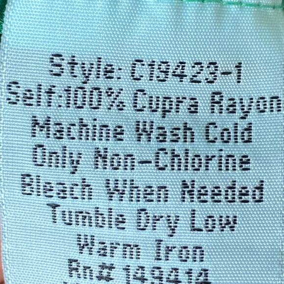 JOHNNY WAS Embroidered Evy Flower Blouse Green Size Small Flare Sleeve Boho Chic - Picture 7 of 7